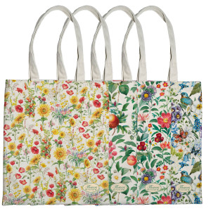 SHOPPER NATURE FLOWERS IN ECO COTONE 42X38,5CM FANTASIE ASSORTITE PIGNA COD. 0233105 CONFEZIONE DA 12