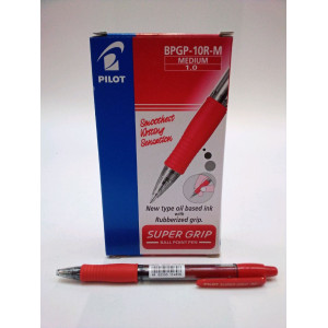 PENNA SFERA SCATTO SUPER GRIP ROSSO MEDIO 1.0MM PILOT COD. 001442 CONFEZIONE DA 12