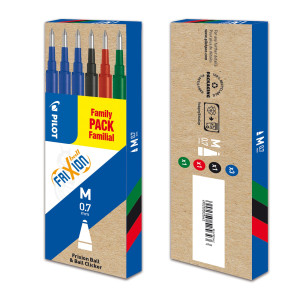 SET 6 REFILL FRIXIONBALL 0.7MM 3 BLU,1 NERO, 1 ROSSO, 1 VERDE PILOT COD. 006649