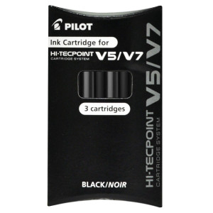 SET 3 REFILL ROLLER HI-TECPOINT V5-V7 RICARICABILE NERO PILOT COD. 040335