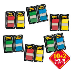 PROMO PACK 10+2 POST-ITÂ® INDEX 680 COLORI ASS. COD. 7000081628