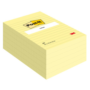 BLOCCO 100FG POST-ITÂ® GIALLO CANARY 102X152MM GIALLO A RIGHE 660 COD. 7100172753 CONFEZIONE DA 6