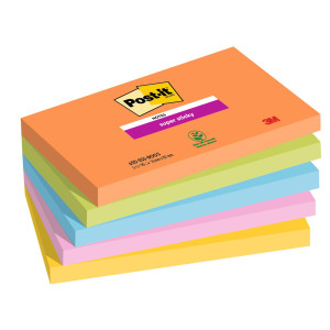 CF. 5PZ BLOCCO 90FG. POST-ITÂ® SUPER STICKY 76X127MM 655-5SS- BOOS BOOST COD. 7100258793