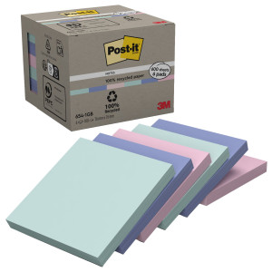 CF. 6PZ BLOCCO 100FG. POST-ITÂ® NOTES GREEN 76X76MM 654-1GB NATURAL COD. 7100259123