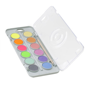 ASTUCCIO 12 PASTIGLIE ACQUERELLI FLUO E METAL PRIMO COD. 112A12FM