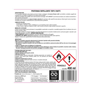 REPELLENTE TOPI E RATTI 400ML PROTEMAX COD. PROTE510