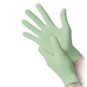 CONF 100 GUANTI IN NITRILE BIO TG M VERDE PASTELLO REFLEXX COD. NBIO/M(8)