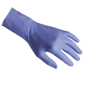 CONF 50 GUANTI IN NITRILE R99 TG M ULTRA RESIST MANICHETTA LUNGA INDACO REFLEXX COD. R99/M(8)