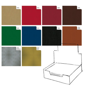 SCATOLA 100FG CARTA REGALO KRAFT DARK 70X100CM REX SADOCH COD. 74400DAR