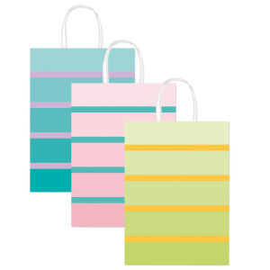 SHOPPER BICOLOR C/MANICI IN CARTA RITORTA 26X12X36CM COLORI ASS.TI REX SADOCH COD. SDF26BICOL CONFEZIONE DA 25