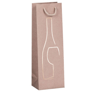 SHOPPER PORTABOTTGLIE C/MANICI IN CORDA 12X37X9CM AVANA REX SADOCH COD. SDN12AVORIO CONFEZIONE DA 10