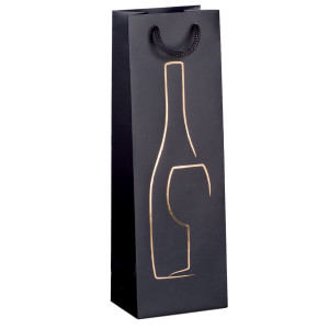 SHOPPER PORTABOTTGLIE C/MANICI IN CORDA 12X37X9CM NERO REX SADOCH COD. SDN12NERO CONFEZIONE DA 10