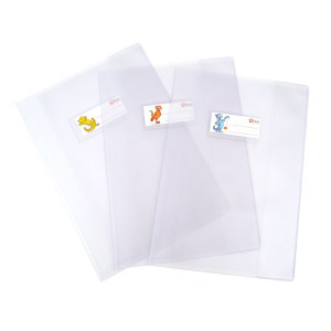COPRIQUADERNO SUPERSETA PVC GOFFRATO NEUTRO A5 C/ALETTE E PORTANOME RI.PLAST COD. 32617021 CONFEZIONE DA 25