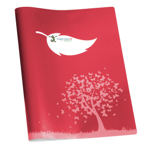 COPRIMAXI COLOROSA GREEN 21X30CM C/TASCHE ROSSO RIPLAST COD. 3671CG22.FSC CONFEZIONE DA 30
