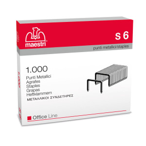 SCATOLA 1000 PUNTI S6 (23/6 IN ACCIAIO RO-MA COD. 1005400