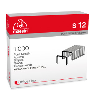 SCATOLA 1000 PUNTI S12 (23/12 IN ACCIAIO RO-MA COD. 1005416
