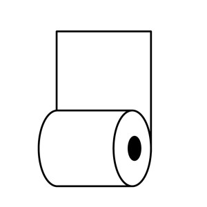 ROTOLO CARTA TERMICA BPA FREE 55GR NEUTRA 59,5MMX120MT D95MM DISTR.SELF SERVICE COD. TER786 CONFEZIONE DA 3