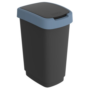 PATTUMIERA 50LT IN PPL NERO/BLU COPERCHIO BASCULANTE ROTHO COD. F600320