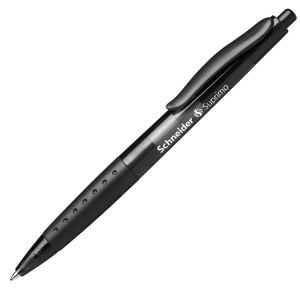 PENNA A SFERA A SCATTO SUPRIMO PUNTA MEDIA NERO SCHNEIDER COD. P135601 CONFEZIONE DA 20