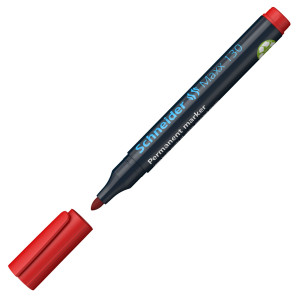 MARCATORE MAXX 130 PERMANENTE PUNTA CONICA ROSSO SCHNEIDER COD. P113002 CONFEZIONE DA 10