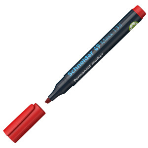 MARCATORE MAXX 133 PERMANENTE PUNTA SCALPELLO ROSSO SCHNEIDER COD. P113302 CONFEZIONE DA 10