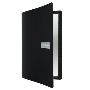 PORTA MENU' A4-24X33CM NERO ROYAL CON 1 INSERTO DOPPIO COD. MC-LRA4-ROBL