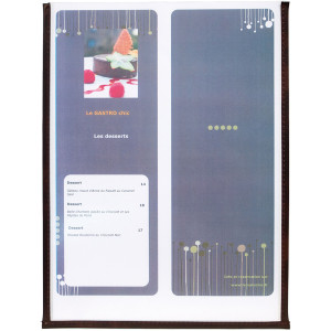 SET 3 PORTA MENU' CRYSTAL BR1 SINGOLO (PER 2 FOGLI A4 COD. MC3-CYA4-BR1