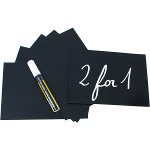 SET 20 TAG NERE 10,5X15CM (A6 SECURIT COD. TAG-A6-WT