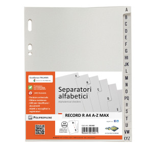SEPARATORE ALFABETICO A-Z 21X29,7 RECORD RA4A-Z SEI ROTA COD. 581401