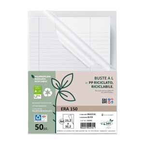 CONF 50 CARTELLINE A L IN PP RICICLATO BUCCIA A4 ERA 150 SEI ROTA COD. 662402