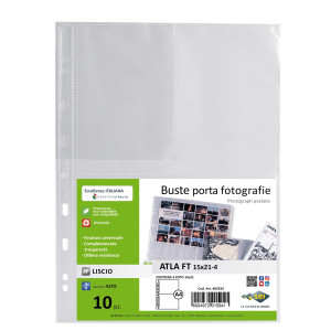 10 BUSTE FORATE PORTA FOTO A 4 SPAZI 15X21 SEI ROTA COD. 662533