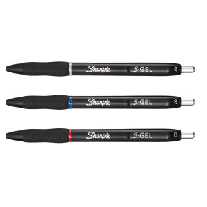 ASTUCCIO 3 PENNE GEL A SCATTO 0.7MM NERO/BLU/ROSSO SHARPIE COD. 2136596