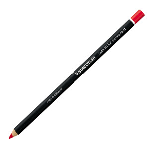 MATITA LUMOCOLORÂ® PERMANENTE GLASOCHROM ROSSO STAEDTLER COD. 108 20-2 CONFEZIONE DA 12
