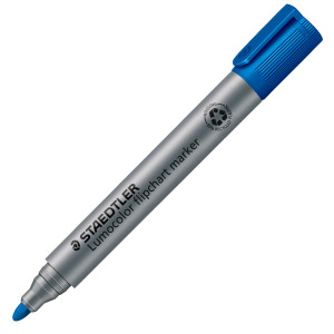 MARCATORE LUMOCOLOR FLIPCHART 356 PUNTA TONDA BLU STAEDTLER COD. 3563 CONFEZIONE DA 10