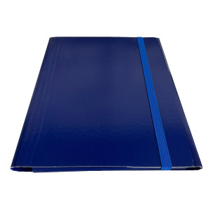 CARTELLA C/ELASTICO PIATTO BLU DORSO VARIABILE STARLINE COD. CP7BL-STL5400 CONFEZIONE DA 5