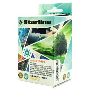 CARTUCCIA INK GIALLO PER PRINT C/BROTHER LC980C LC1100C COD. JNBR980Y