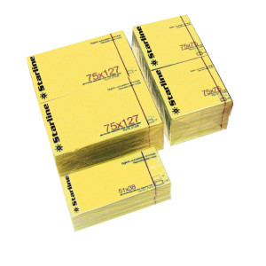 BLOCCHETTO BIGLIETTI ADESIVI GIALLO 50X40MM 100FG 70GR STARLINE COD. Q900051/12 CONFEZIONE DA 12