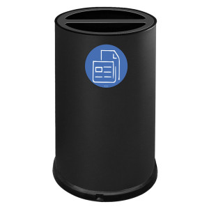 CONTENITORE TONDO 2 SCOMPARTI 100L IN ACCIAIO NERO STILCASA COD. 992/N