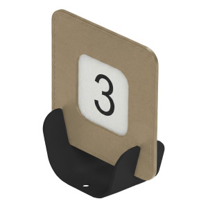 PORTA QR CODE SEGNAPOSTO  METAL NERO 10X4X11,5 CM, BEIGE STILCASA COD. MET-SQR-N07