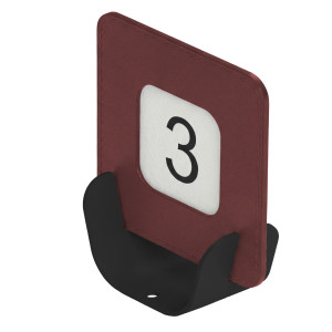 PORTA QR CODE SEGNAPOSTO  METAL NERO 10X4X11,5 CM BORDEAUX STILCASA COD. MET-SQR-N17