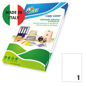 ETICHETTA ADESIVA LP4F GIALLO FLUO 70FG A4 210X297MM (1ET/FG TICO COD. LP4FG-210297