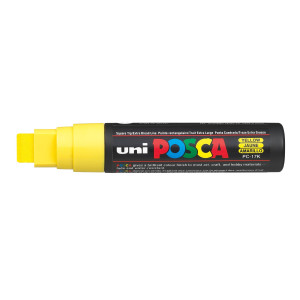 MARCATORE UNI POSCA PC17K P.SCALPELLO 15MM GIALLO UNI MITSUBISHI COD. M PC17K G
