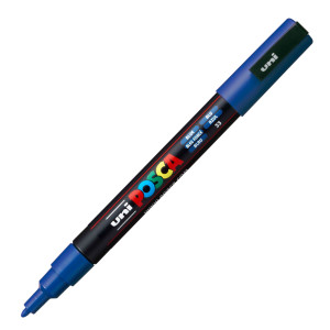 MARCATORE UNI POSCA PC3M P.FINE 0,9-1,3MM BLU UNI MITSUBISHI COD. M PC3M B