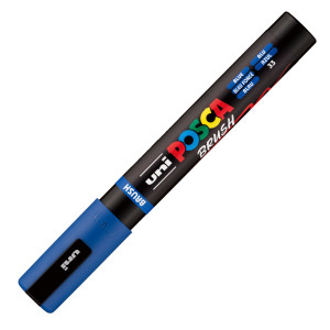 MARCATORE UNI POSCA PC5MBR PUNTA BRUSH 1.0 - 4.0MM BLU UNI MITSUBISHI COD. M PC5MBR B