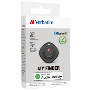 MY FINDER NERO BLUETOOTH TRACKER-CONFEZIONE SINGOLA _VERBATIM COD. 32130
