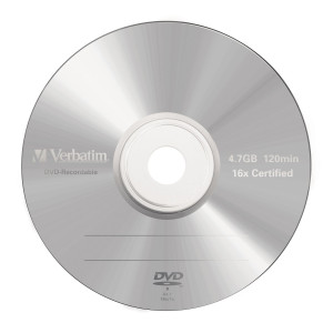 SCATOLA 5 DVD-R JEWEL CASE 16X 4.7GB 120MIN. SERIGRAFATO COD. 43519