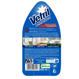 VETRIL AMMONIACA VETRI E MULTIUSO TRIGGER 650ML CON AMMONIACA COD. M2306