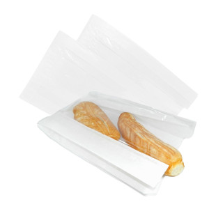CONF 1000 SACCHETTI PER ALIMENTI CON FINESTRA 14X24CM - 8CM BIANCO VIVA COD. 117.24