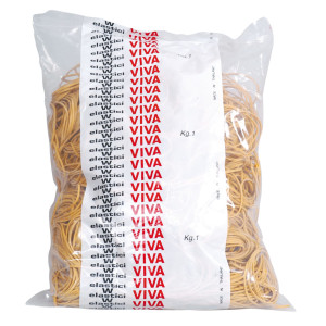 ELASTICO GOMMA GIALLO D150 SACCO DA 1KG COD. E150