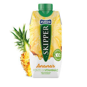 SUCCO SKIPPER GUSTO ANANAS BRICK 330ML ZUEGG COD. ZUFAN CONFEZIONE DA 18